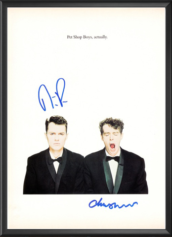 Pet Shop Boys - Actually Signed Music Print